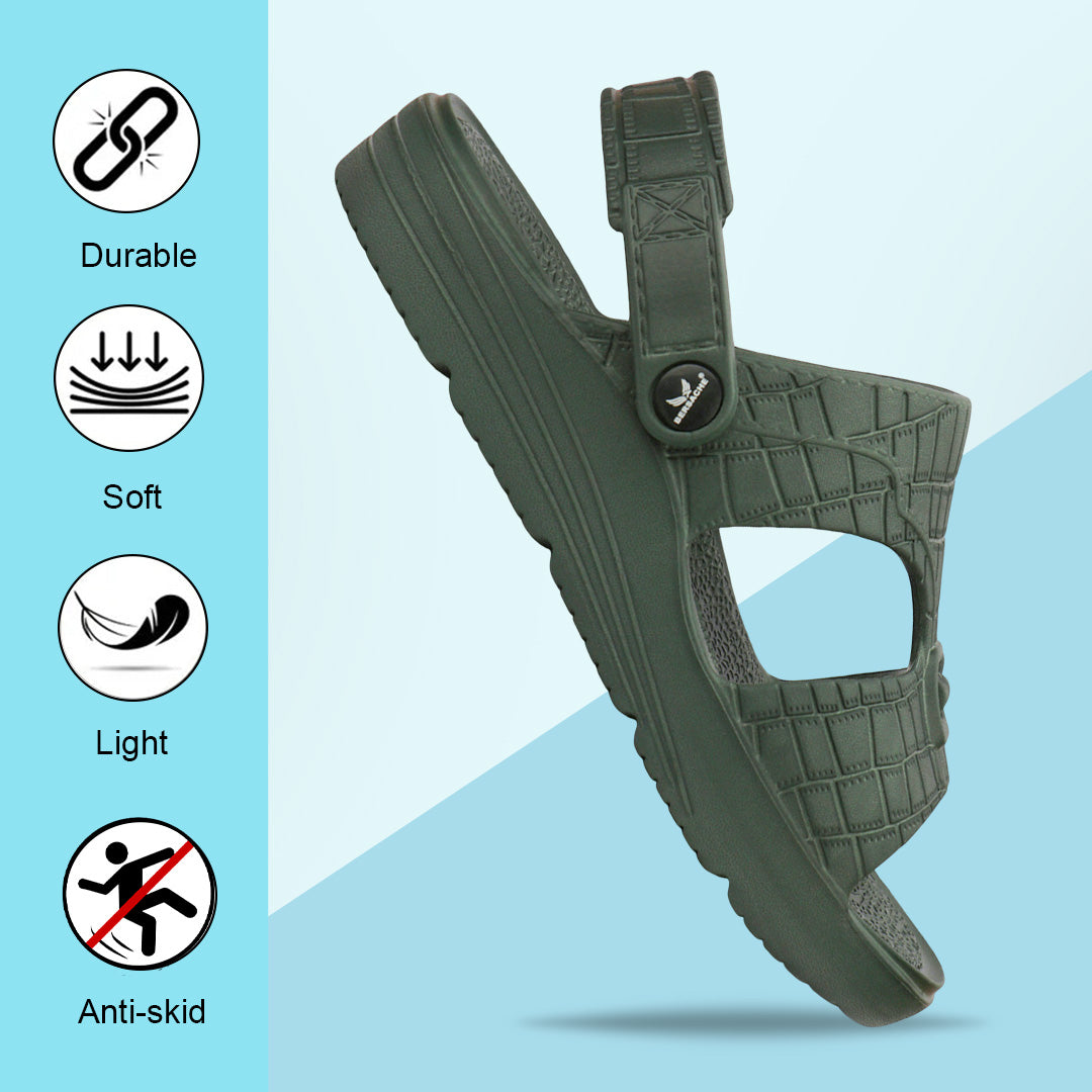 Bersache Extra Soft Classic Casual with  Regular wear with Ultra Soft & Flexibility Technology Slipper For Men's & Boy's-(Black-6270)