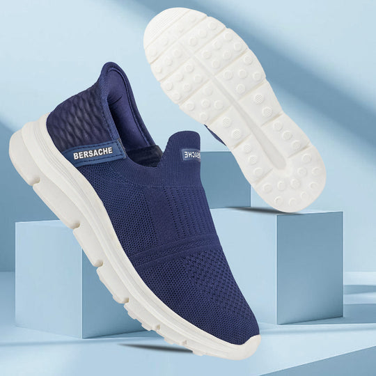 Bersache Lightweight Casual Sneaker Shoes For Men Blue-8078