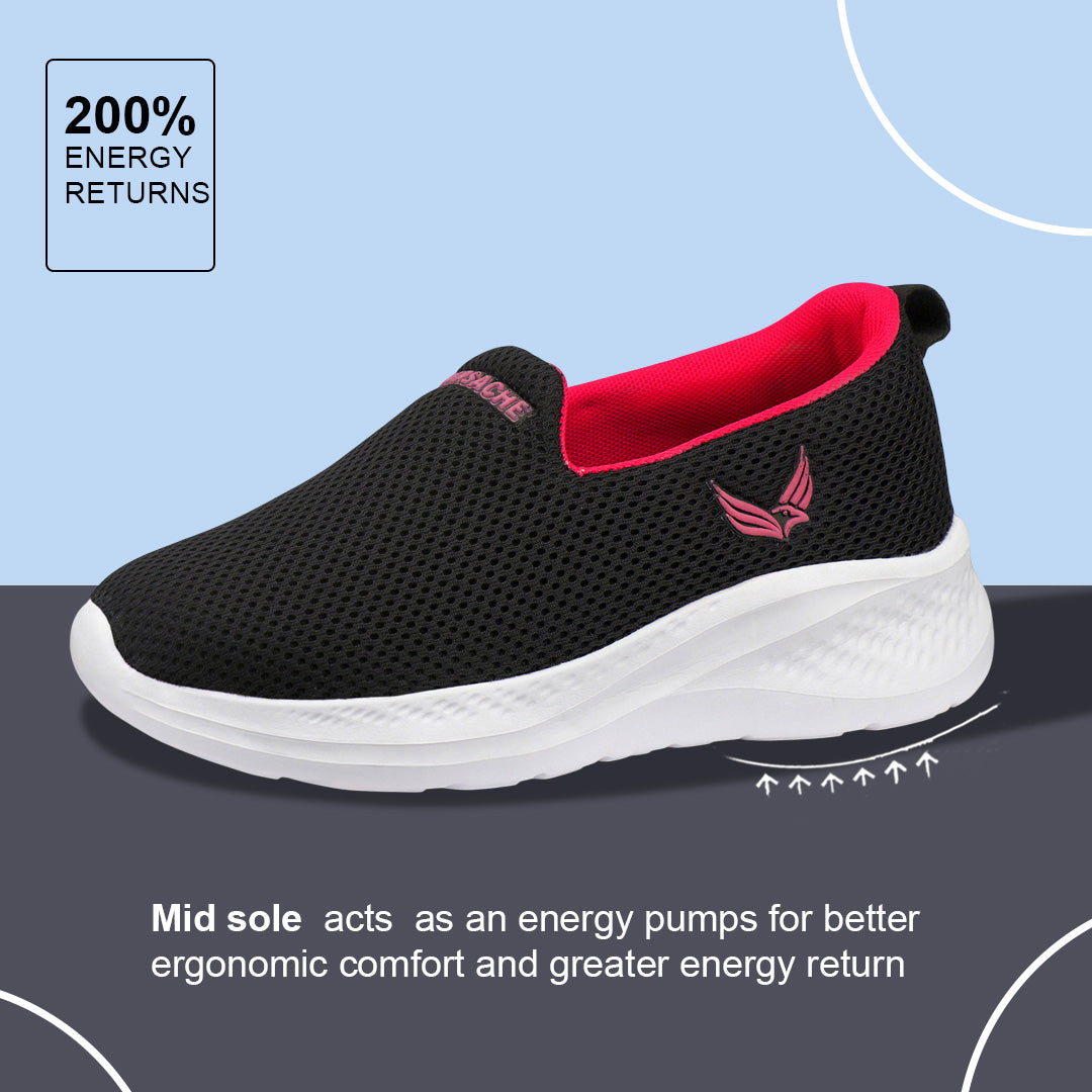 Bersache Premium Sports ,Gym, Trending Stylish Running Colour Changing shoes for Women (8097-Red)