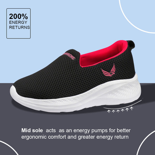 Bersache Premium Sports ,Gym, Trending Stylish Running Colour Changing shoes for Women (8097-Red)