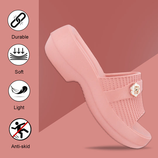 Bersache Extra Soft Classic Casual  with  Regular wear with Ultra Soft & Flexibility Technology Flip-Flop for Women's-(6292-Pink)