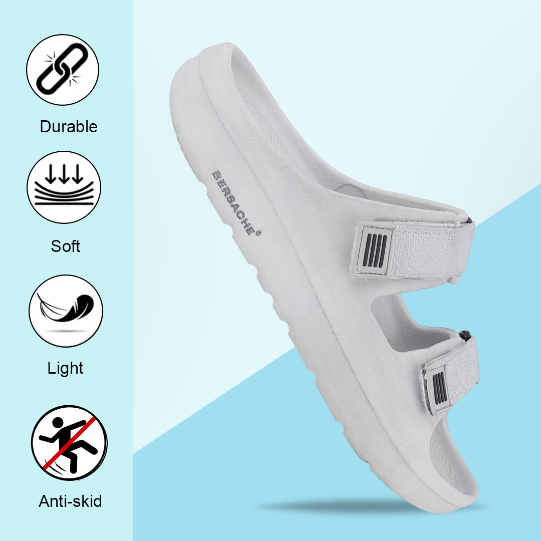 Bersache Extra Soft Classic Casual with  Regular wear with Ultra Soft & Flexibility Technology Slipper For Men's & Boy's-(Grey-6286)