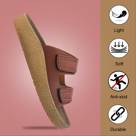 Bersache Extra Soft Classic Casual with  Regular wear with Ultra Soft & Flexibility Technology Slipper For Men's & Boy's-Brown-6221