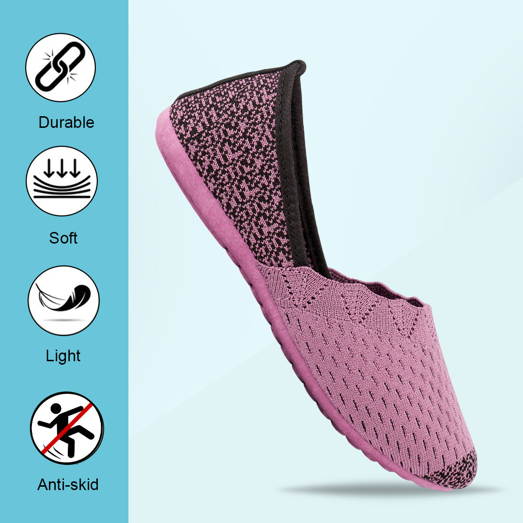 BERSACHE Women's CASUAL – Lightweight, Breathable & Comfortable Daily Wear Shoes(Pink-6273).