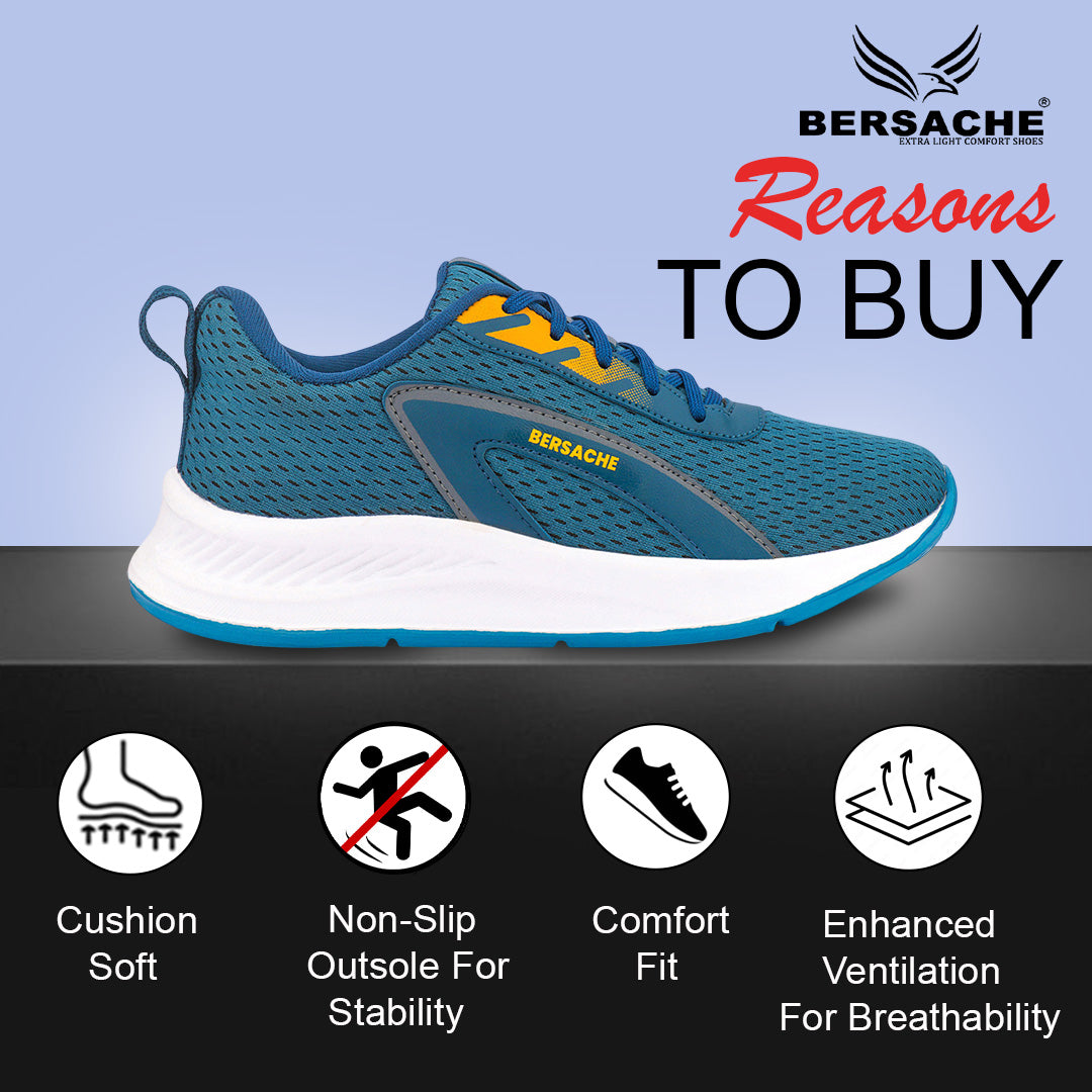 Bersache Premium Sports,Gym, Trending Stylish Running Shoes For Men (8090-Sky-Blue)