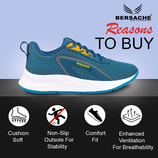 Bersache Premium Sports,Gym, Trending Stylish Running Shoes For Men (8090-Sky-Blue)