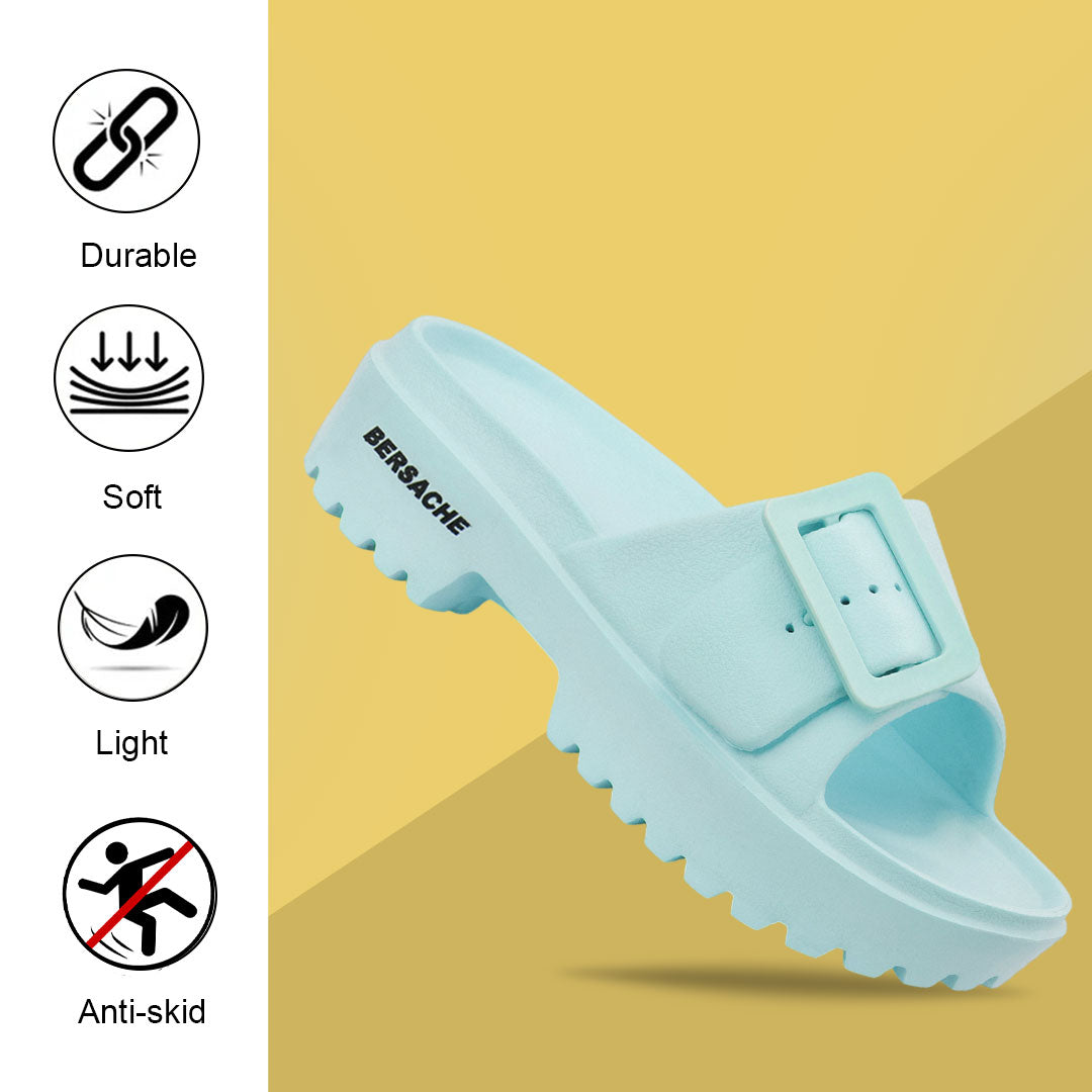 Bersache Extra Soft Classic Casual  with  Regular wear with Ultra Soft & Flexibility Technology Sandal for Women's-(6306-Blue)