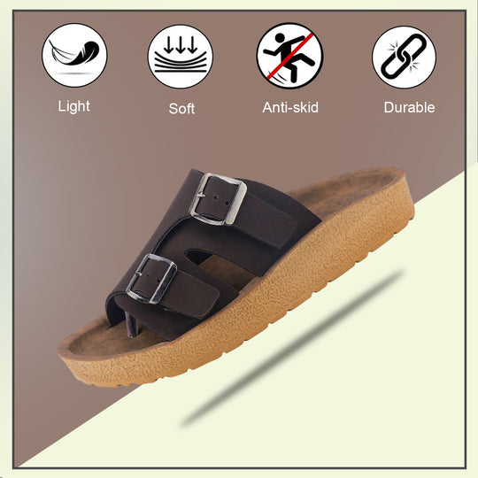 Bersache Extra Soft Classic Casual with  Regular wear with Ultra Soft & Flexibility Technology Slipper For Men's & Boy's-Dark Brown-6219