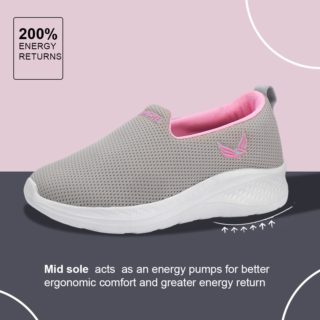 Bersache Premium Sports ,Gym, Trending Stylish Running Colour Changing shoes for Women (8098-Grey)