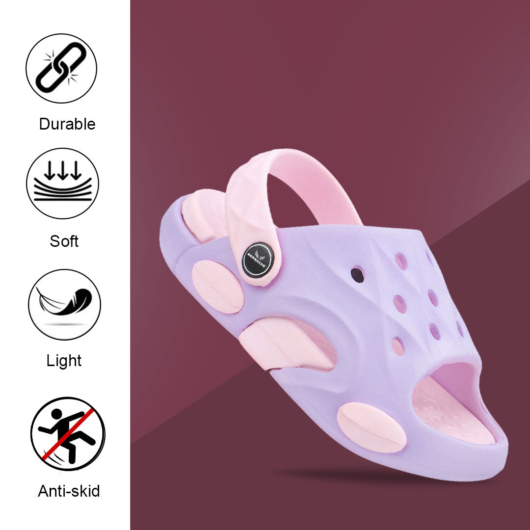 Bersache Extra Soft Classic Casual CHAPPAL with  Regular wear with Ultra Soft & Flexibility Technology Clog's for Kids's - Purple -6319.