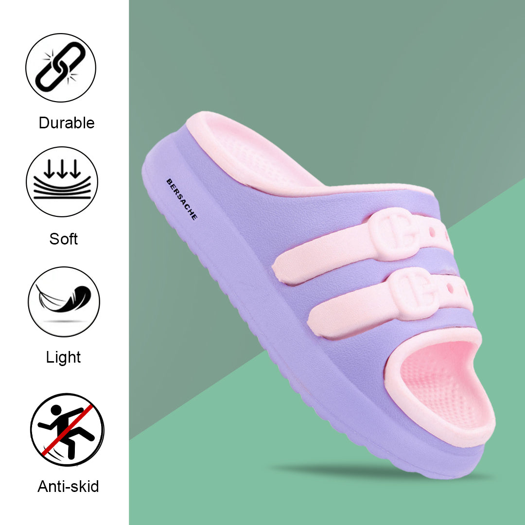 Bersache Extra Soft Classic Casual CHAPPAL with  Regular wear with Ultra Soft & Flexibility Technology Flip-Flop for Kids's-Purple-6322.