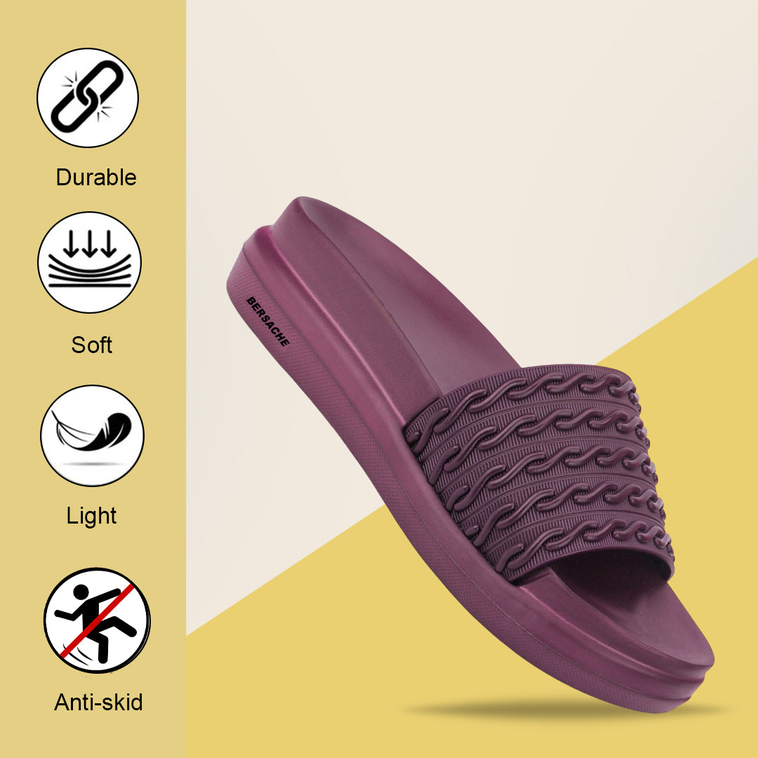 Bersache Extra Soft Classic Casual  with  Regular wear with Ultra Soft & Flexibility Technology Flip-Flop for Women's-(6336-Purple).