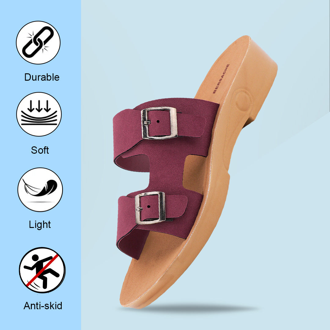 Bersache Extra Soft Classic Casual with  Regular wear with Ultra Soft & Flexibility Technology Flip Flop For women's/Girl's-(Brown-6233)