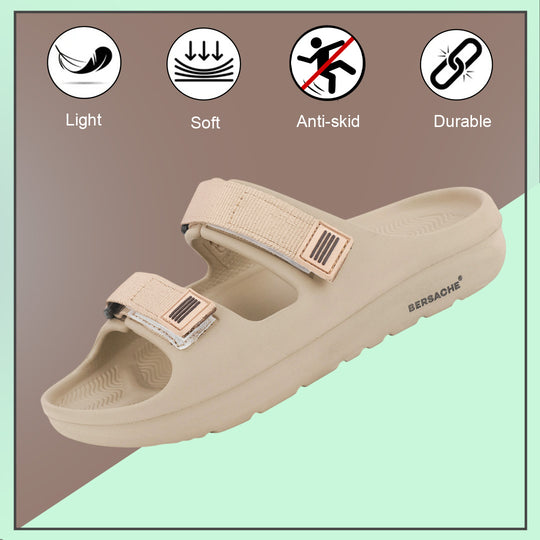 Bersache Extra Soft Classic Casual with  Regular wear with Ultra Soft & Flexibility Technology Flipflop For Men's & Boy's-(Beige-6287)