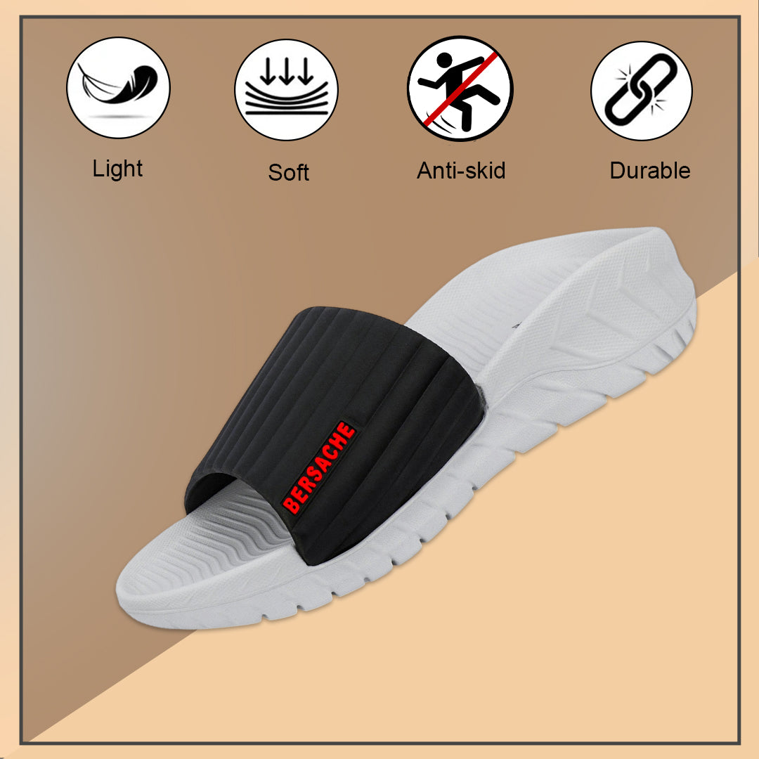Bersache Extra Soft Classic Casual with  Regular wear with Ultra Soft & Flexibility Technology Sandal For Men's-(White)-6331.