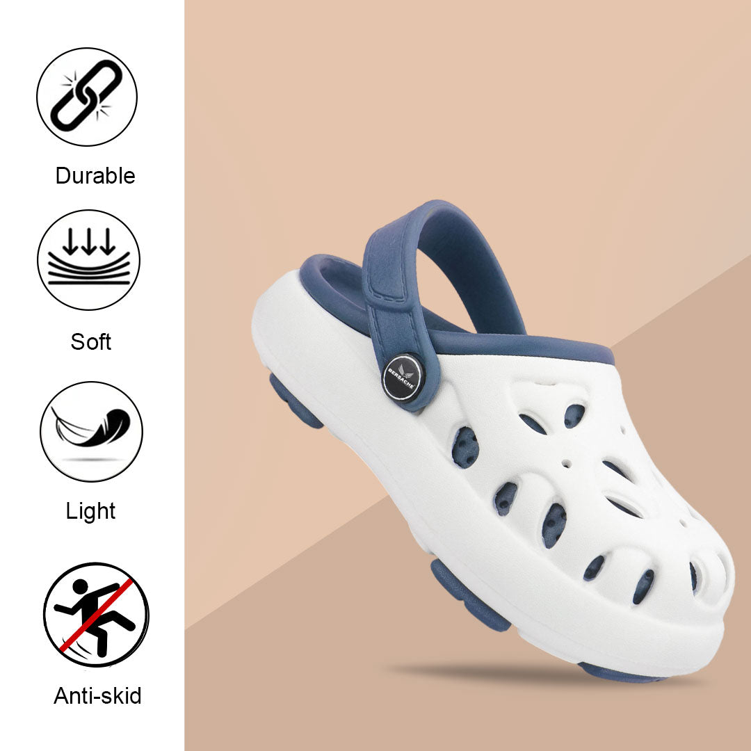 Bersache Extra Soft Classic Casual CHAPPAL with  Regular wear with Ultra Soft & Flexibility Technology Sandal for Kids's - White-6317.