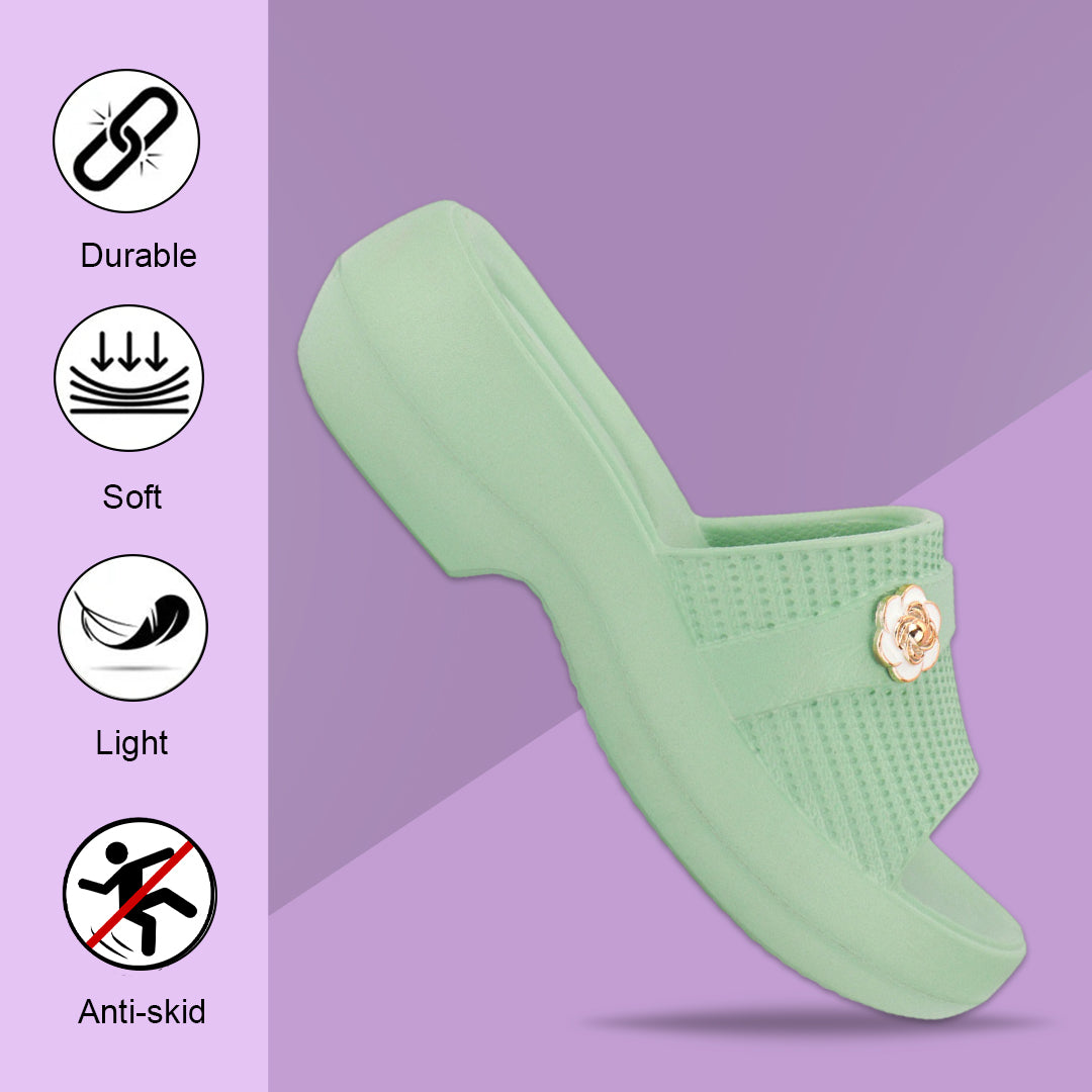 Bersache Extra Soft Classic Casual CHAPPAL with  Regular wear with Ultra Soft & Flexibility Technology  Slippers for Women's-(6293-Green)