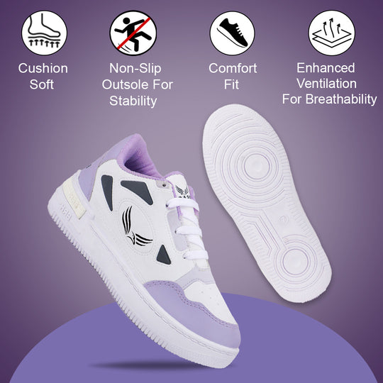 Bersache Premium Sports ,Gym, Trending Stylish Running Colour Changing shoes for Women (8067-Purple)