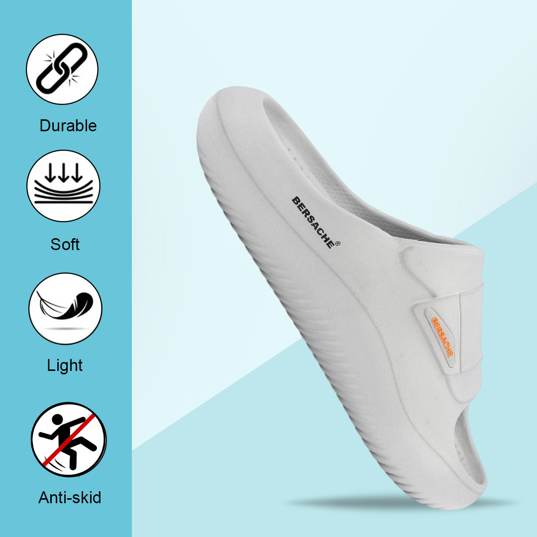 Bersache Extra Soft Classic Casual CHAPPAL with  Regular wear with Ultra Soft & Flexibility Technology  Slippers for Men's -(6280-Grey)