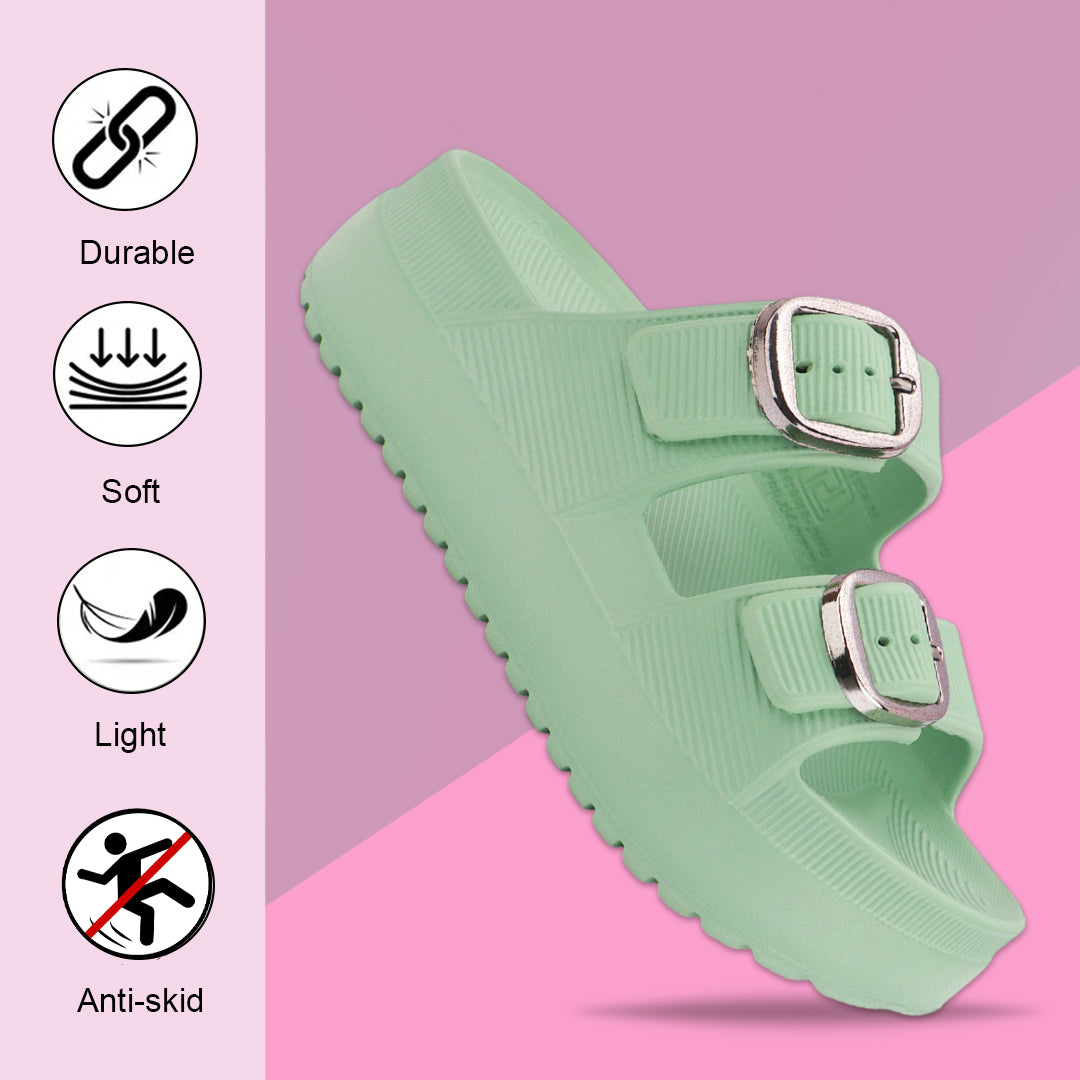 Bersache Extra Soft Classic Casual  with  Regular wear with Ultra Soft & Flexibility Technology Flip-Flop for Women's-(6296-Green).