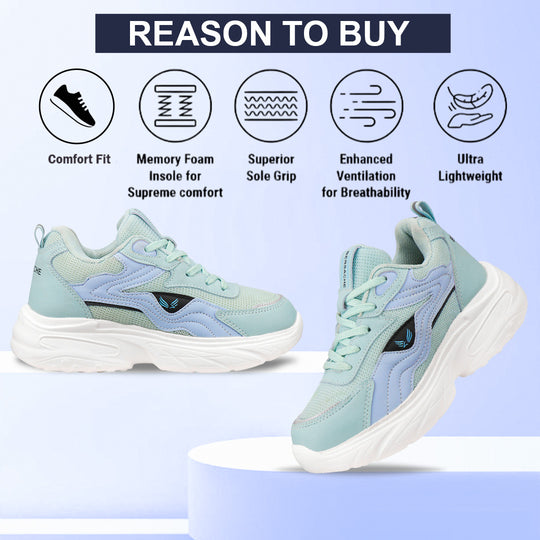 Bersache Sneaker, Loafers ,Casual with Extra comfort Sneaker Colour Changing shoes for Women (Blue-8104)