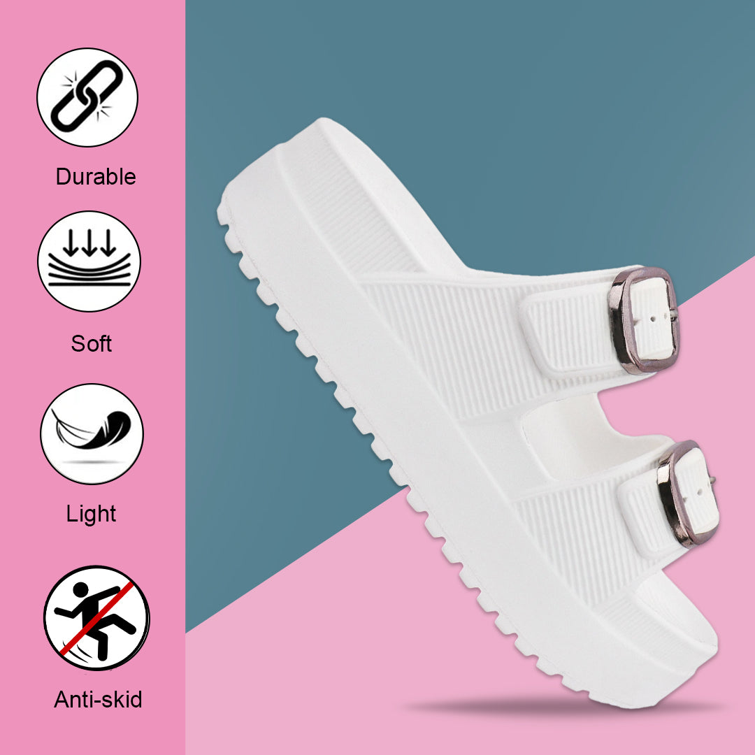 Bersache Extra Soft Classic Casual  with  Regular wear with Ultra Soft & Flexibility Technology Flip-Flop for Women's-(6294-White).