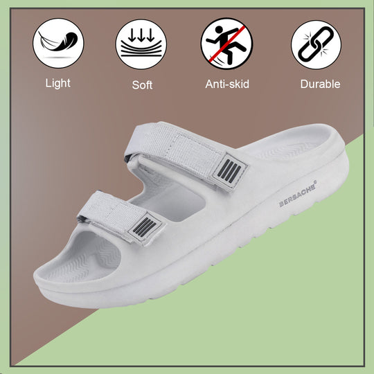 Bersache Extra Soft Classic Casual with  Regular wear with Ultra Soft & Flexibility Technology Flipflop For Men's & Boy's-(Grey-6286)