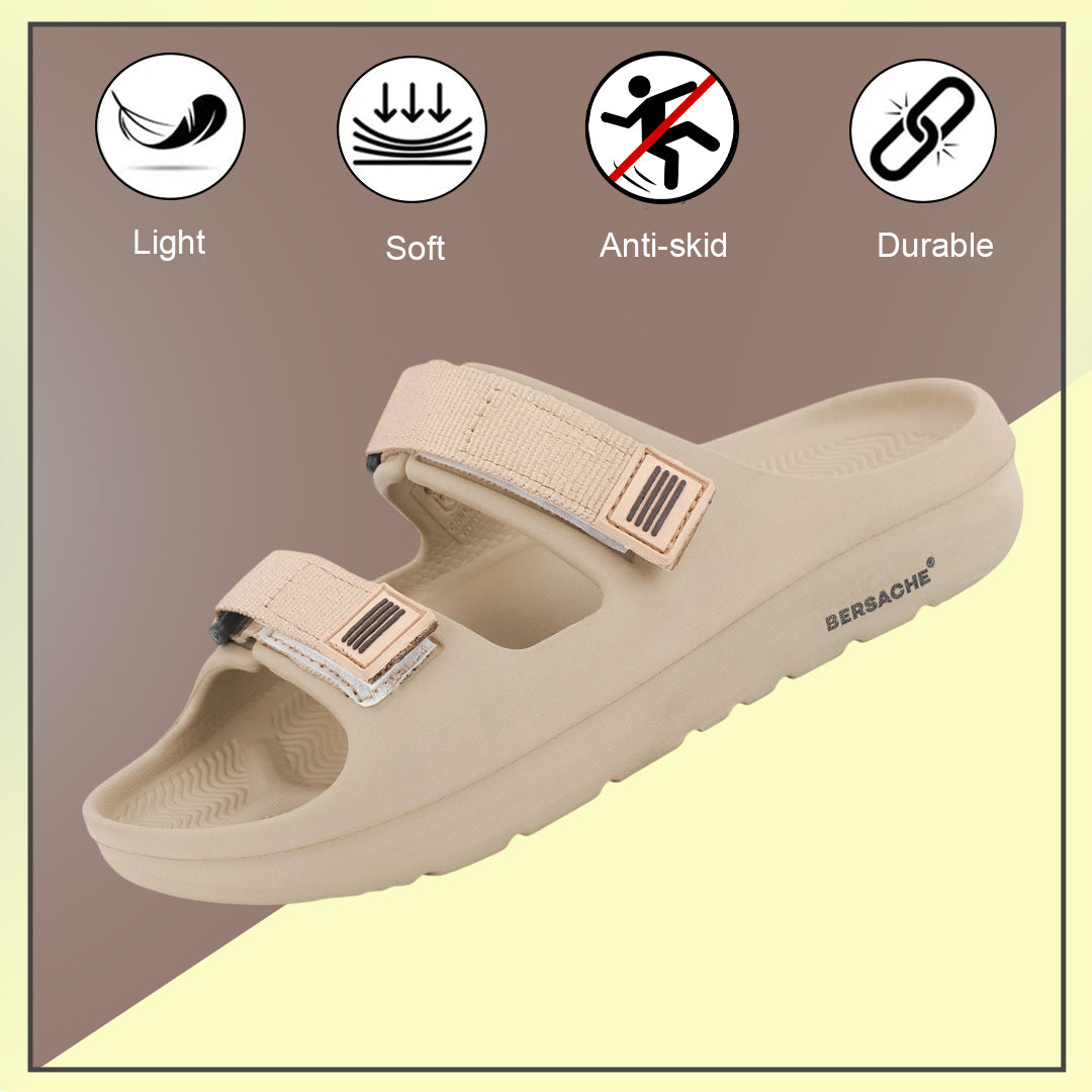 Bersache Extra Soft Classic Casual with  Regular wear with Ultra Soft & Flexibility Technology Sandal For Men's & Boy's-(Beige-6287)