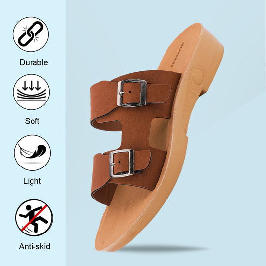 Bersache Extra Soft Classic Casual with  Regular wear with Ultra Soft & Flexibility Technology Flip Flop For women's/Girl's-(Brown-6234)