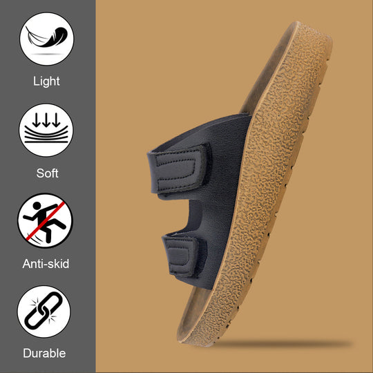 Bersache Extra Soft Classic Casual with Back Strap Regular wear with Ultra Soft & Flexibility Technology Flip-Flop for Men's/ Boy's-(Black-6222)