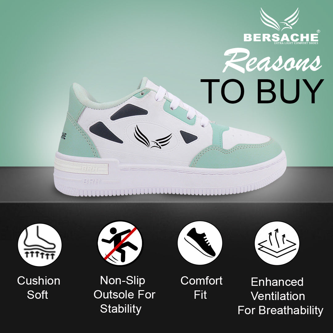 Bersache Sneaker, Loafers ,Casual with Extra comfort Sneaker Colour Changing shoes for Women (8065-Green)