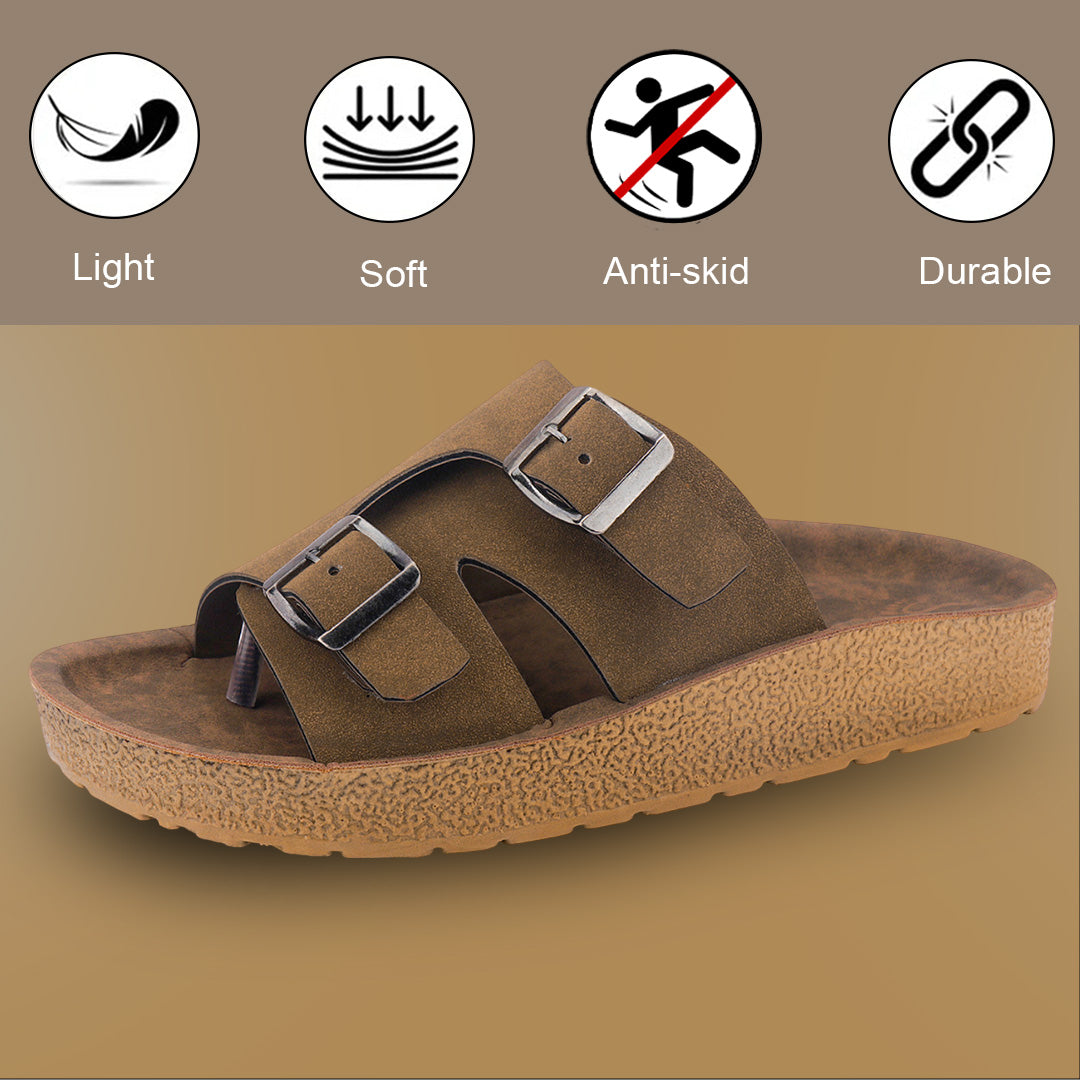 Bersache Extra Soft Classic Casual with  Regular wear with Ultra Soft & Flexibility Technology Slipper For Men's & Boy's-Tan-6220