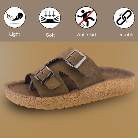 Bersache Extra Soft Classic Casual with  Regular wear with Ultra Soft & Flexibility Technology Slipper For Men's & Boy's-Tan-6220