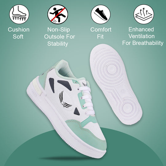 Bersache Premium Sports ,Gym, Trending Stylish Running Colour Changing shoes for Women (8065-Green)