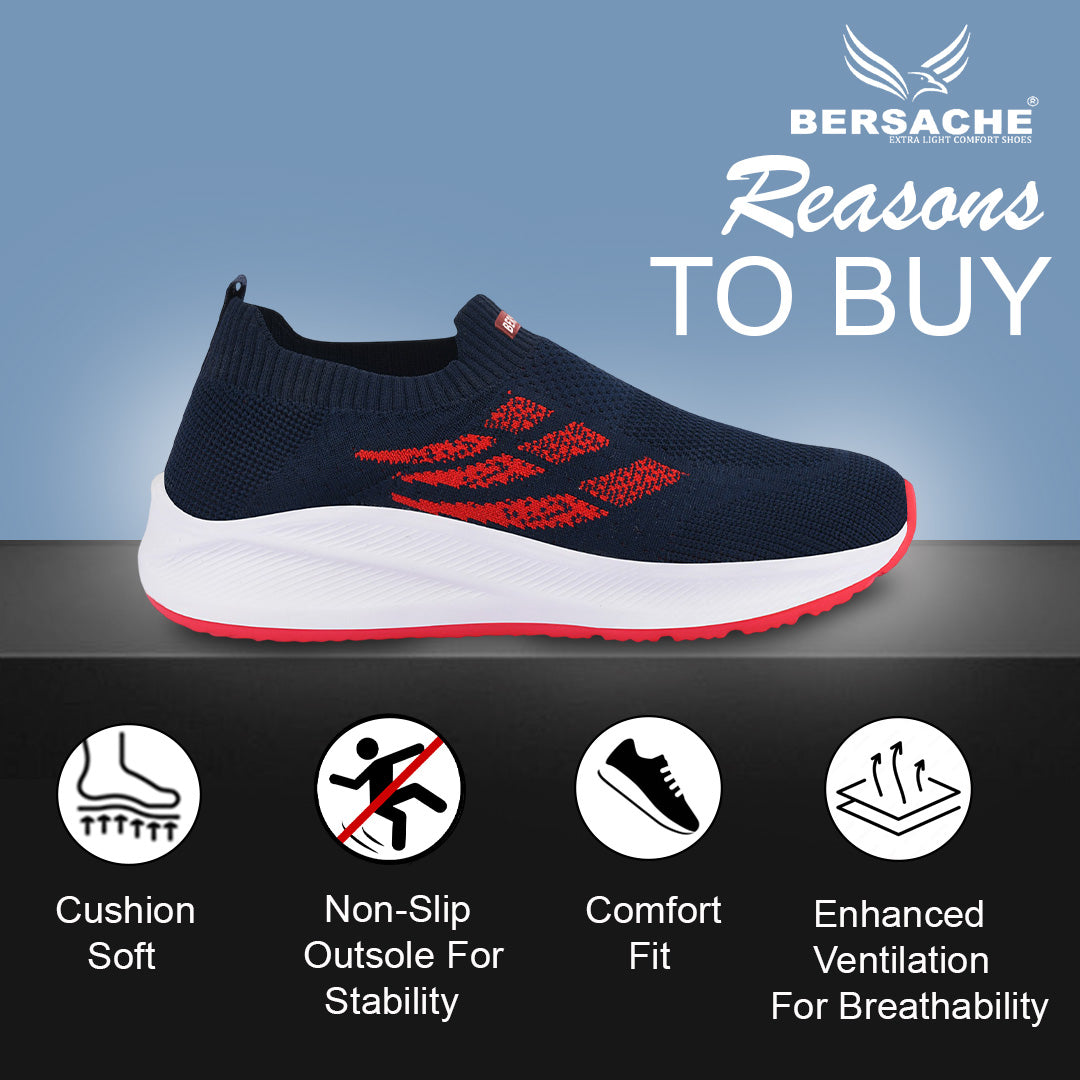 Bersache Premium Sports,Gym, Trending Stylish Running Shoes For Men (8111-Black)