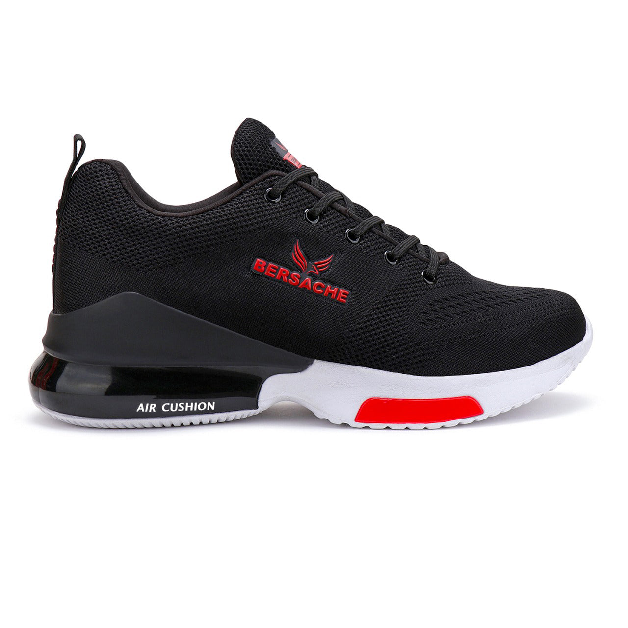 Bersache Casual Shoe With High Quality Sole - Black- 9047 .