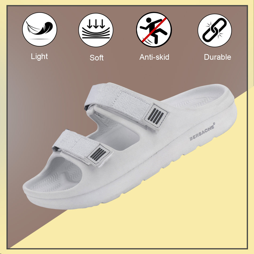 Bersache Extra Soft Classic Casual with  Regular wear with Ultra Soft & Flexibility Technology Sandal For Men's & Boy's-(Grey-6286)