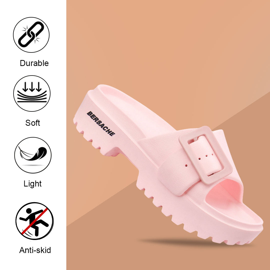 Bersache Extra Soft Classic Casual  with  Regular wear with Ultra Soft & Flexibility Technology Slipper for Women's-(6307-Pink)
