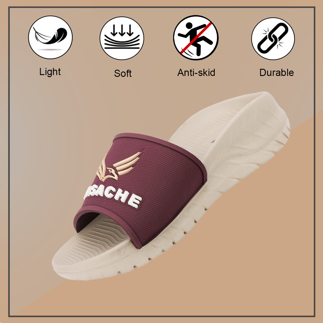 Bersache Extra Soft Classic Casual with  Regular wear with Ultra Soft & Flexibility Technology Sandal For Men's (beige)-6327.