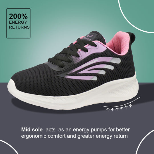 Bersache Premium Sports ,Gym, Trending Stylish Running Colour Changing shoes for Women (8094-Pink)