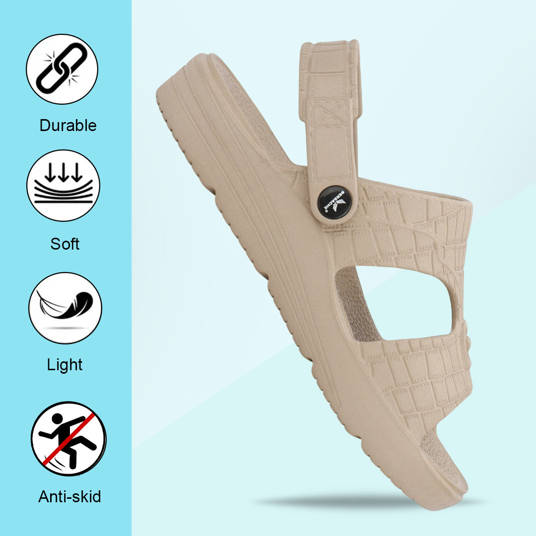 Bersache Extra Soft Classic Casual with  Regular wear with Ultra Soft & Flexibility Technology Slipper For Men's & Boy's Beige-6272