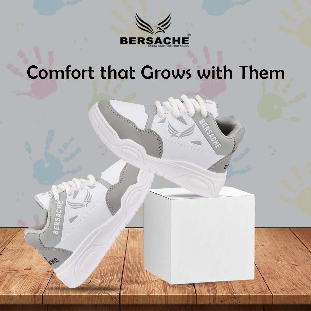 Bersache Premium Sports,walking,Gym,cricket,Trending Running Shoes For Kid's - Gray-6279.