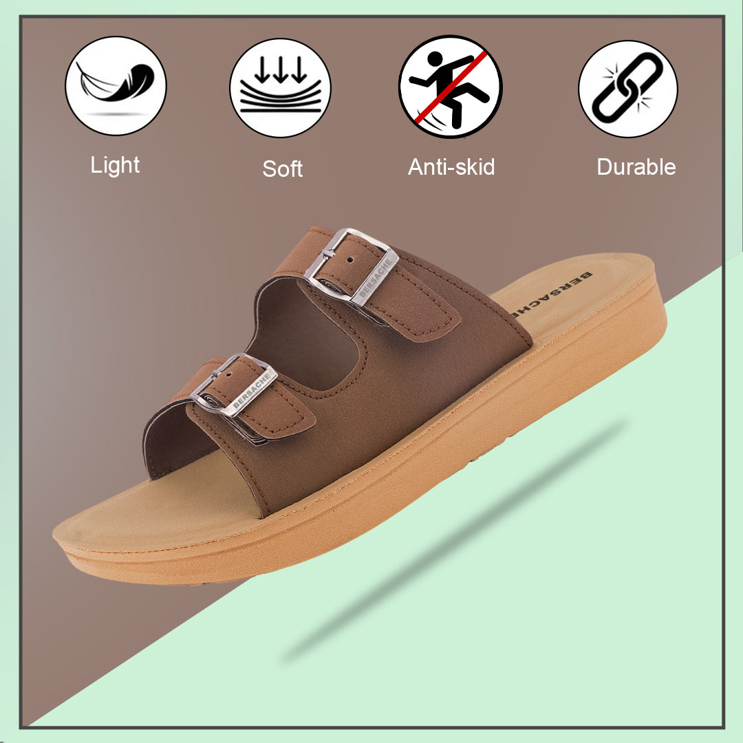 Bersache Extra Soft Classic Casual with  Regular wear with Ultra Soft & Flexibility Technology Sandal For Women's/Girl's-Brown-6225