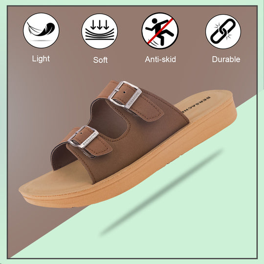 Bersache Extra Soft Classic Casual with  Regular wear with Ultra Soft & Flexibility Technology Sandal For Women's/Girl's-Brown-6225