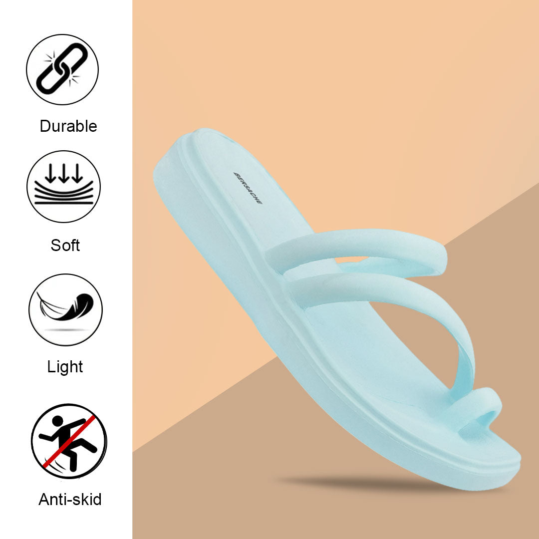 Bersache Extra Soft Classic Casual  with  Regular wear with Ultra Soft & Flexibility Technology Sandal for Women's-(6303-Blue).