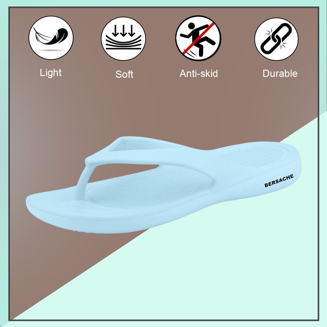 Bersache Extra Soft Classic Casual with  Regular wear with Ultra Soft & Flexibility Technology Sandal's For Women's & Girl's-(6252-Sky-Blue)