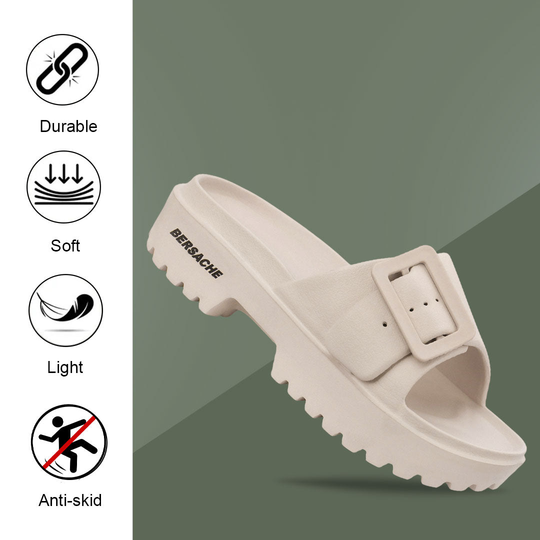 Bersache Extra Soft Classic Casual  with  Regular wear with Ultra Soft & Flexibility Technology Slipper for Women's-(6308-Beige)