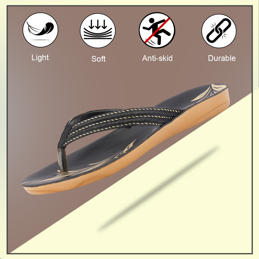 Bersache Extra Soft Classic Casual with  Regular wear with Ultra Soft & Flexibility Technology Slipper For Women's & Girl's-Black-6232