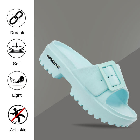 Bersache Extra Soft Classic Casual  with  Regular wear with Ultra Soft & Flexibility Technology Slipper for Women's-(6306-Blue)