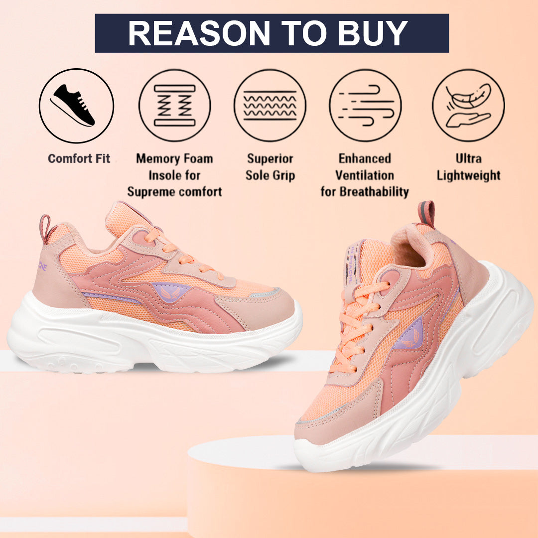 Bersache Sneaker, Loafers ,Casual with Extra comfort Sneaker Colour Changing shoes for Women (Pink-8105)